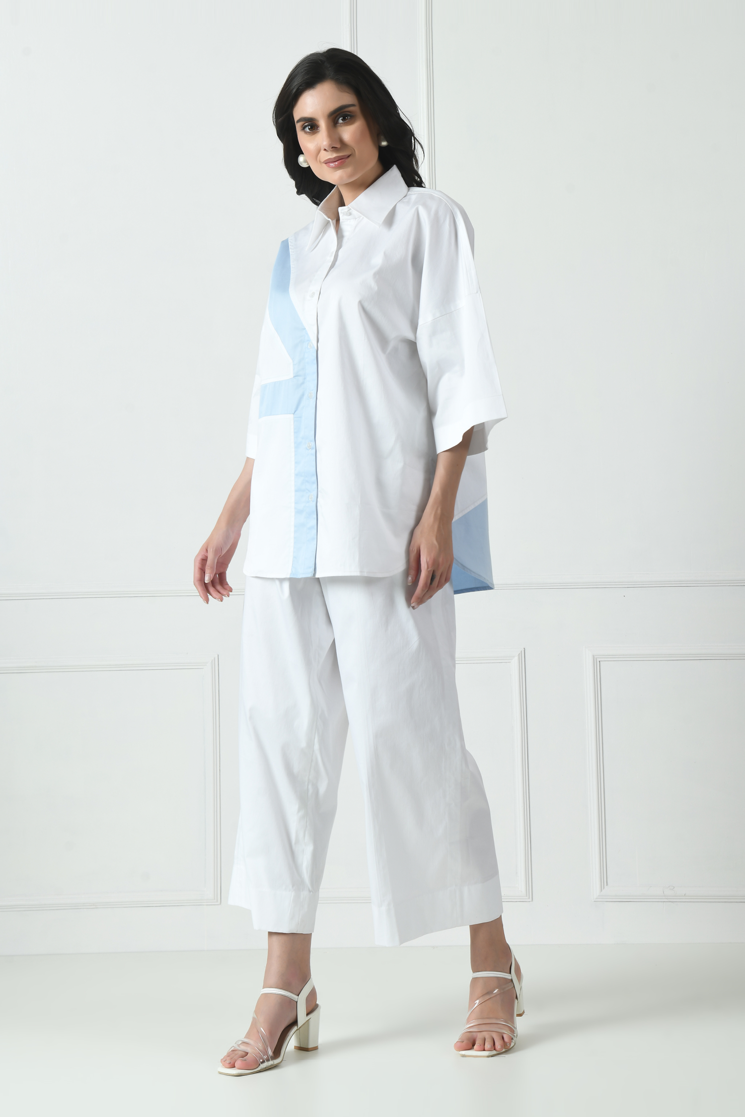 Two-piece co-ord set, White Coord Set, White Blue Coord Set, Coord Set with Trouser, Coord Set With Pant, Long Sleeve Coord Set, Coord Set for Women, White OwlStylish co-ord sets for women, Cotton co-ord outfits, Designer co-ord sets online, Summer co-ord sets women, Casual chic two-piece outfits, Co-ord party wear sets, Loungewear co-ord sets women, Elegant matching sets women, Trendy co-ord crop top sets, Comfortable co-ord outfits, Co-ord sets for loungewear and parties