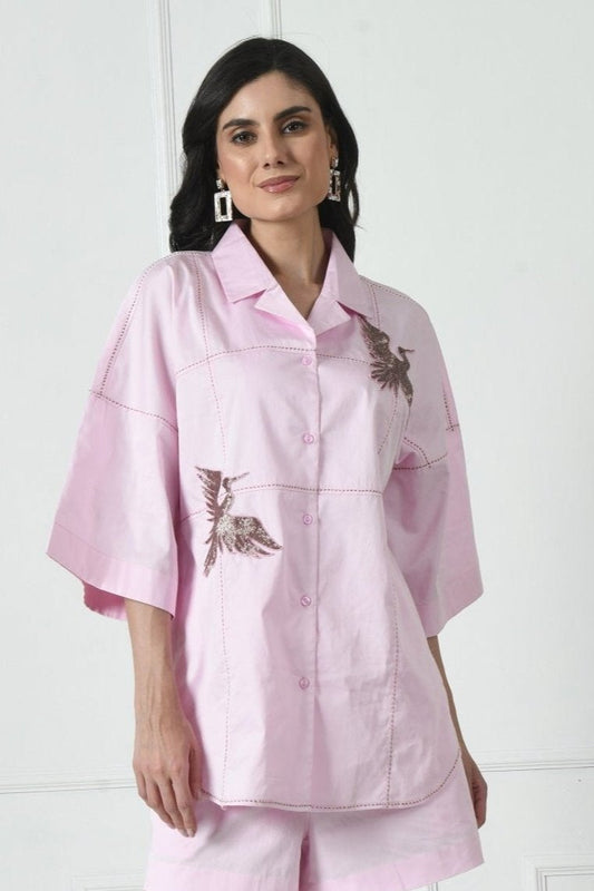 Pink color shirt for women, Embroidered shirt for women, Casual Shirt for women, Collard Shirt for women by White OwlStylish shirts for women, Designer women’s formal shirts, Casual chic women’s tops, Summer cotton shirts for ladies, Women’s button-down shirts, Printed shirts for women online, Classic white shirts women, Oversized shirts for casual wear, Trendy shirts for office wear, Luxe satin shirts for women, Top women’s shirts for summer