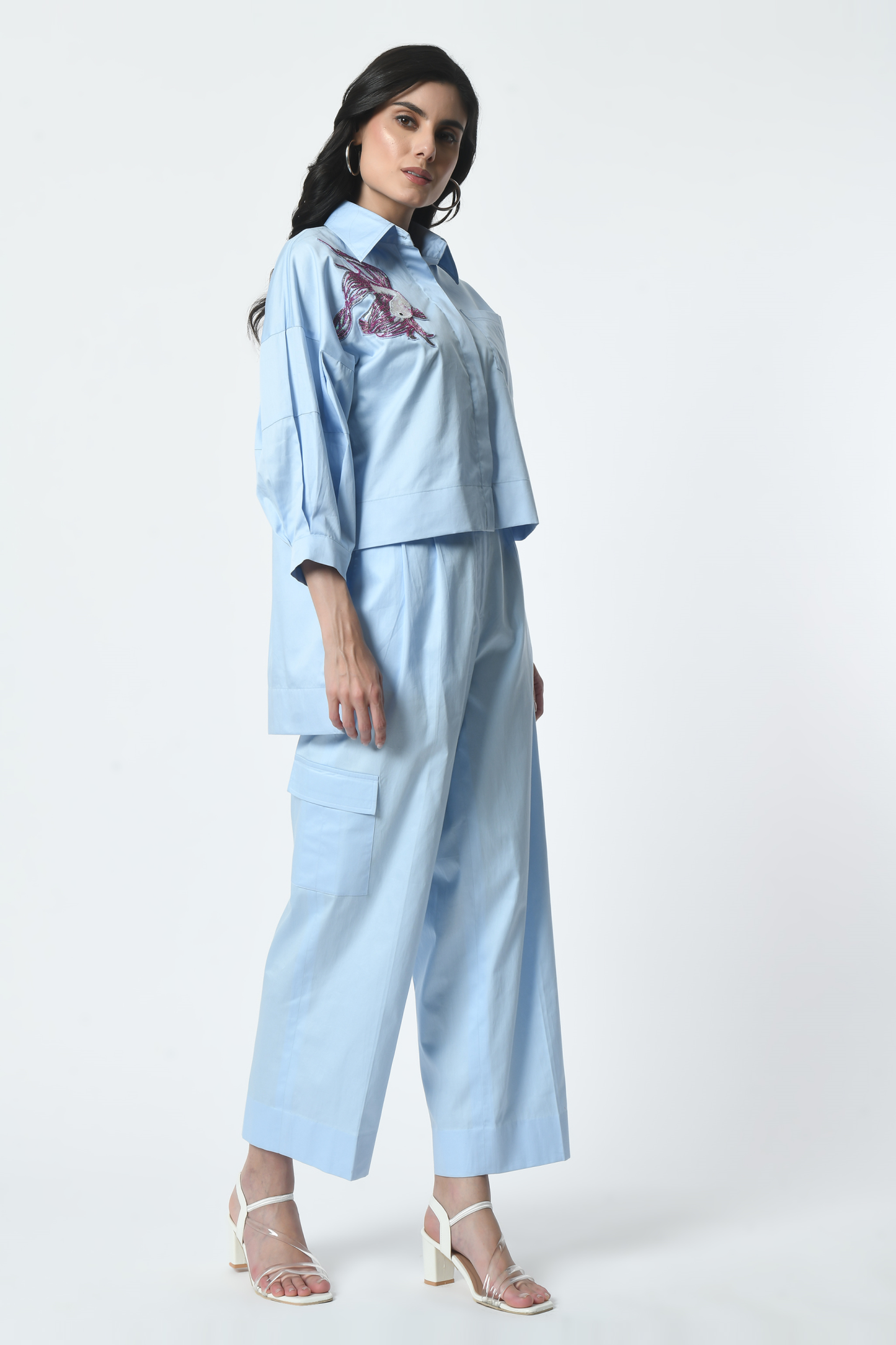 sky blue coord set, co ord sets women, two piece sets women, co ords women, trouser co ord, two piece outfits, White OwlStylish co-ord sets for women, Cotton co-ord outfits, Designer co-ord sets online, Summer co-ord sets women, Casual chic two-piece outfits, Co-ord party wear sets, Loungewear co-ord sets women, Elegant matching sets women, Trendy co-ord crop top sets, Comfortable co-ord outfits, Co-ord sets for loungewear and parties